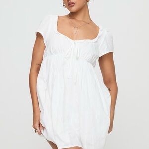 Princess Polly White Short Sleeve Dress